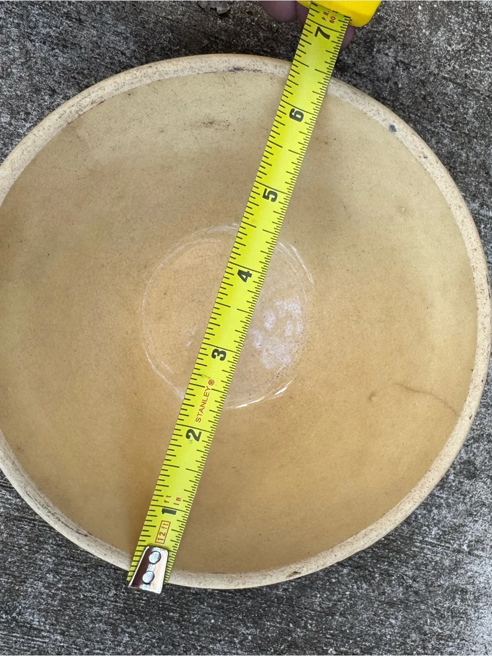 Decorative Green and Cream Ceramic Bowl Planter